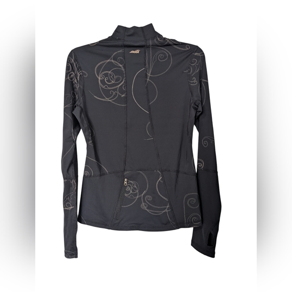 Avia Black Swirl Women's Long Sleeve Top - Picture 2 of 6